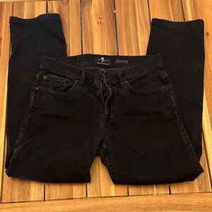 7 For All Mankind Slim Black Jeans